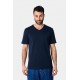 Μπλούζα Μονόχρωμη V  Paco & co 2431821 Navy T-Shirt