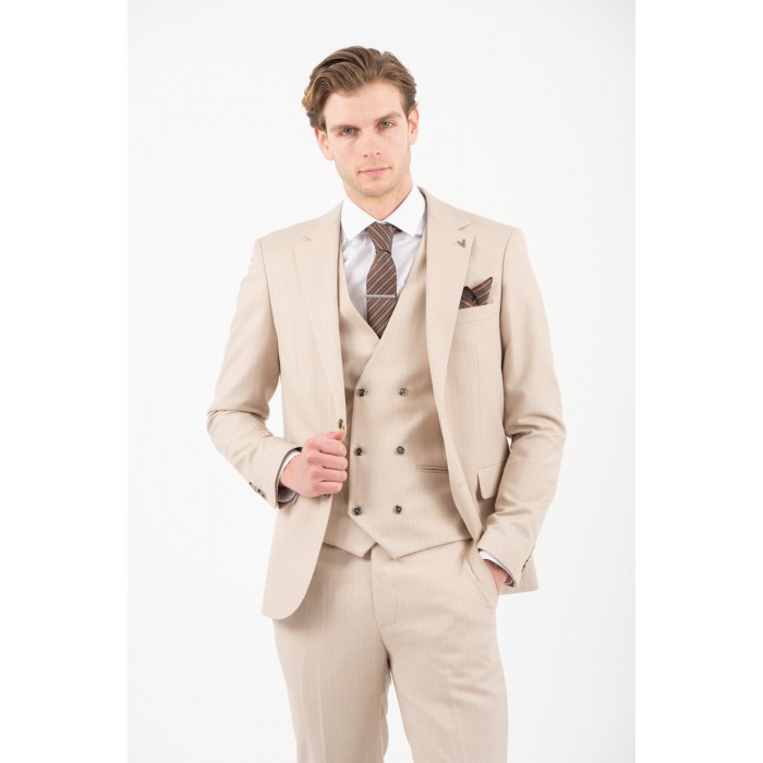 Κοστούμι Vittorio 100-26-PALERE BEIGE Σακάκι-Κοστούμι 