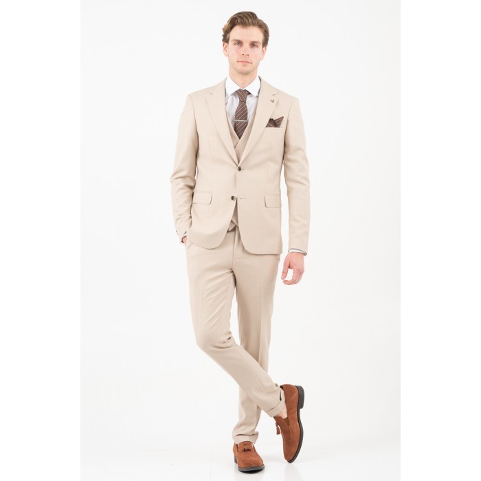 Κοστούμι Vittorio 100-26-PALERE BEIGE Σακάκι-Κοστούμι 