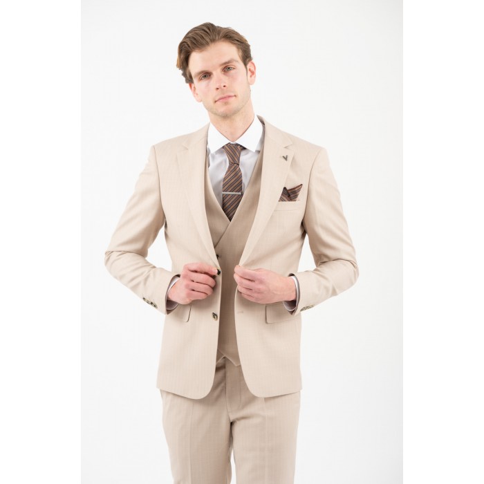 Κοστούμι Vittorio 100-26-PALERE BEIGE Σακάκι-Κοστούμι 