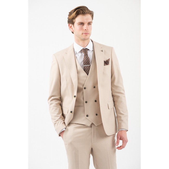 Κοστούμι Vittorio 100-26-PALERE BEIGE Σακάκι-Κοστούμι 