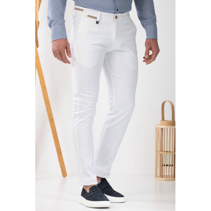 Παντελόνι Vittorio 500-25-COMO White Chinos