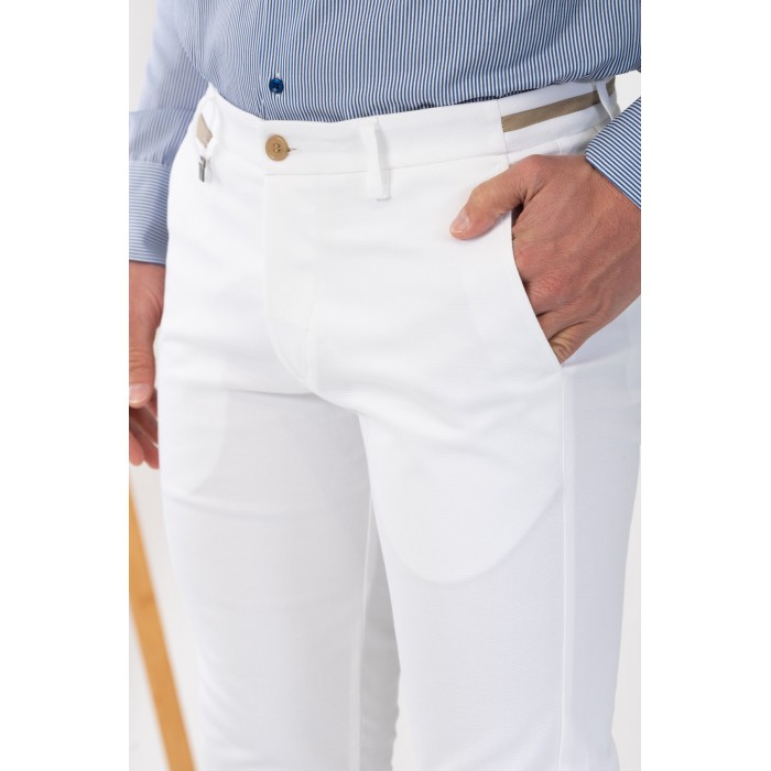 Παντελόνι Vittorio 500-25-COMO White Chinos