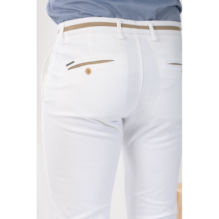 Παντελόνι Vittorio 500-25-COMO White Chinos