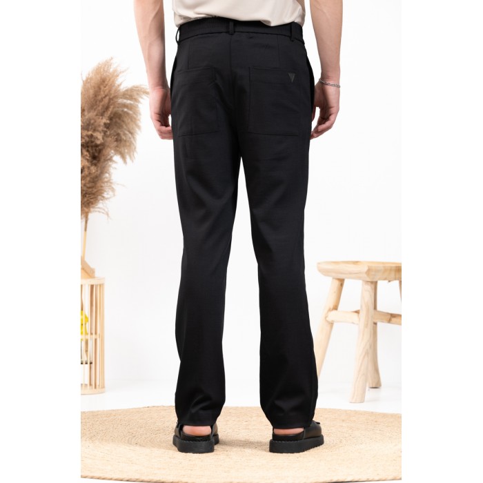 Παντελόνι Straight Fit Vittorio 500-24-Piro Black Chinos