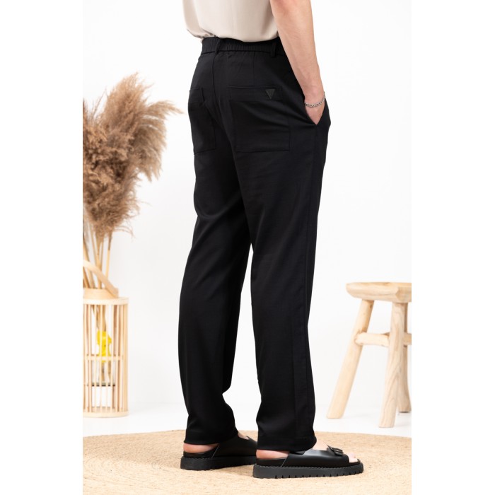 Παντελόνι Straight Fit Vittorio 500-24-Piro Black Chinos