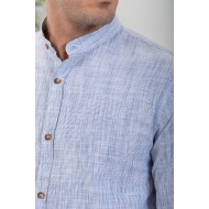 Πουκάμισο Μάο Vittorio 800-24-401 Blue