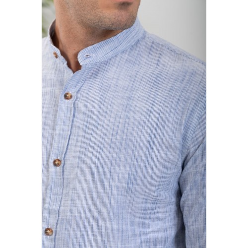 Πουκάμισο Μάο Vittorio 800-24-401 Blue Πουκάμισο Μάο Vittorio 800-24-401 Blue