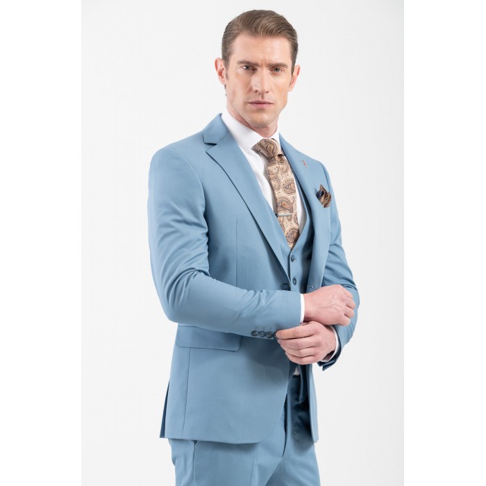 Κοστούμι Vittorio 100-25-ROSSI Light Blue Σακάκι-Κοστούμι 