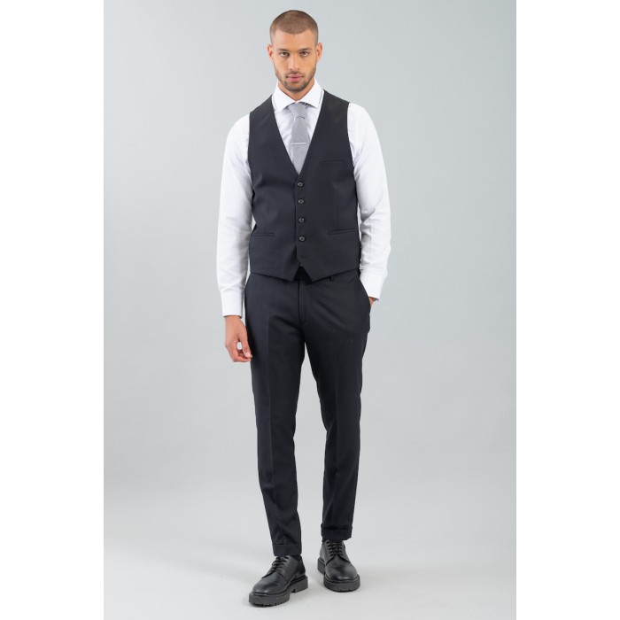 Κοστούμι Vittorio 100-25-ROSSI Black Σακάκι-Κοστούμι 