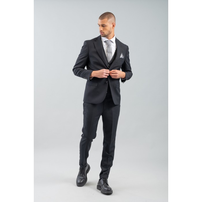 Κοστούμι Vittorio 100-25-ROSSI Black Σακάκι-Κοστούμι 