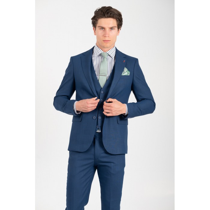 Κοστούμι Vittorio 100-26-ROMA Blue Σακάκι-Κοστούμι 