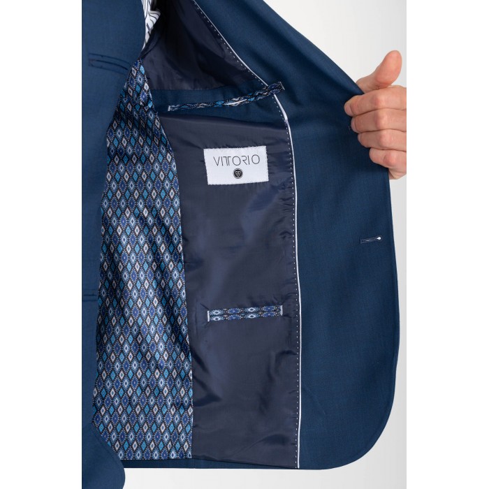 Κοστούμι Vittorio 100-26-ROMA Blue Σακάκι-Κοστούμι 
