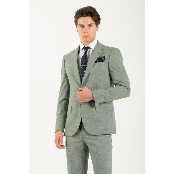 Κοστούμι Vittorio 100-25-ROMA Green Σακάκι-Κοστούμι 
