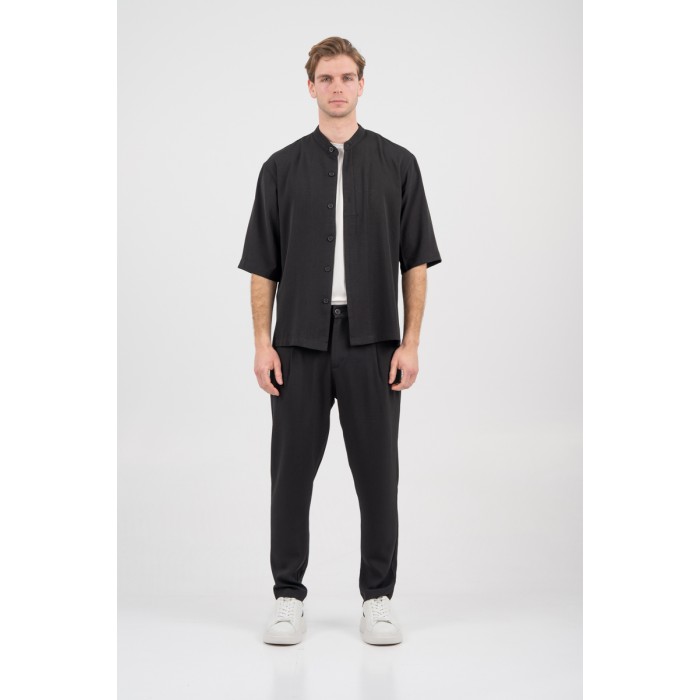 Πουκάμισο Overshirt Vittorio 300-26-MORRONE BLACK Μακρυμάνικα Πουκάμισα