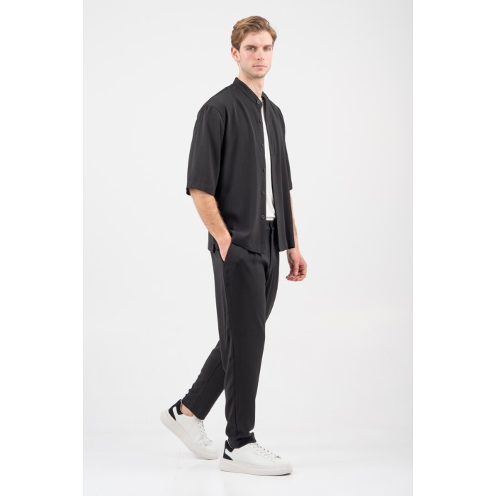 Πουκάμισο Overshirt Vittorio 300-26-MORRONE BLACK Μακρυμάνικα Πουκάμισα