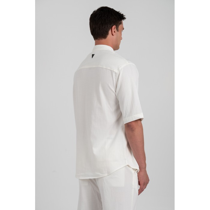 Πουκάμισο Overshirt Vittorio 300-25-Santo Off White Μακρυμάνικα Πουκάμισα