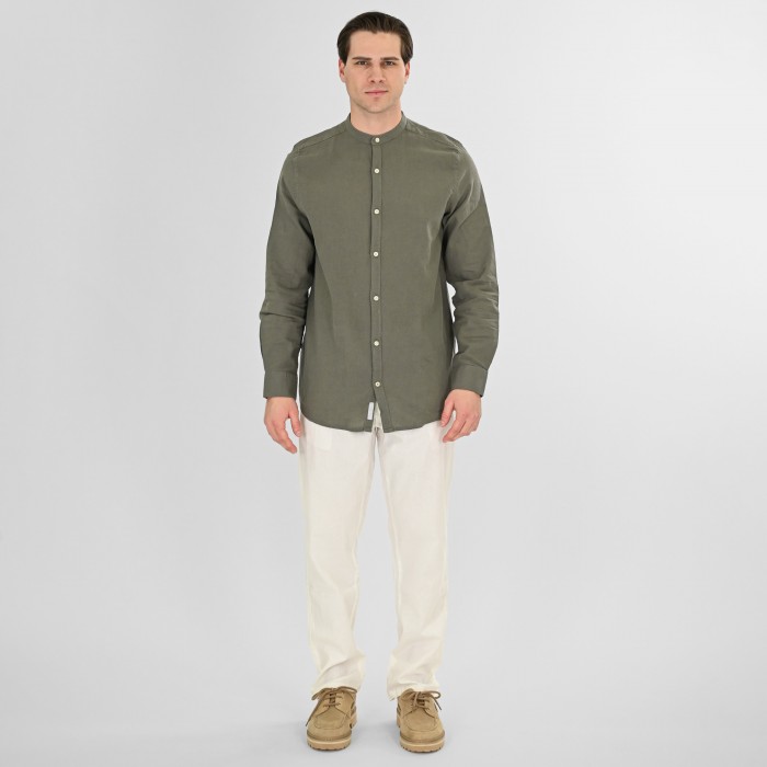 Παντελόνι Λινό Rebase 261.RCP-4090 Off White Παντελόνια