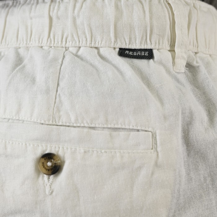 Παντελόνι Λινό Rebase 261.RCP-4090 Off White Παντελόνια