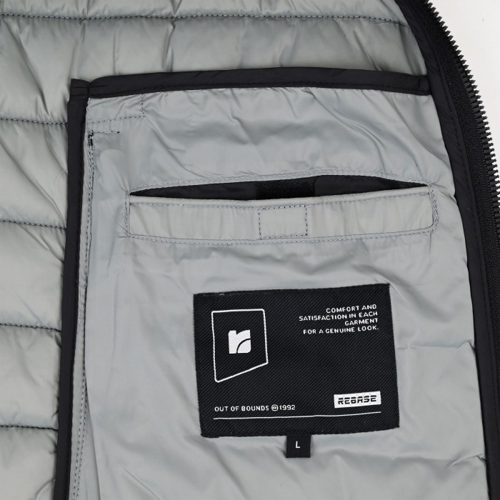 Γιλέκο Rebase 261-RSJK-2079 Black Mπουφάν