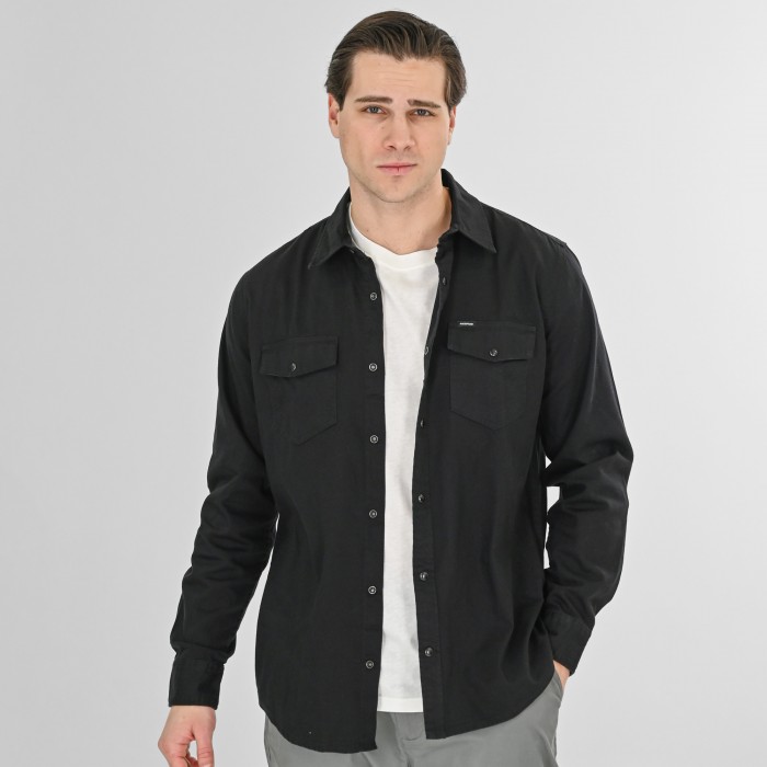 Πουκάμισο Jean Rebase 261-RGS-5109 Off Black Μακρυμάνικα Πουκάμισα