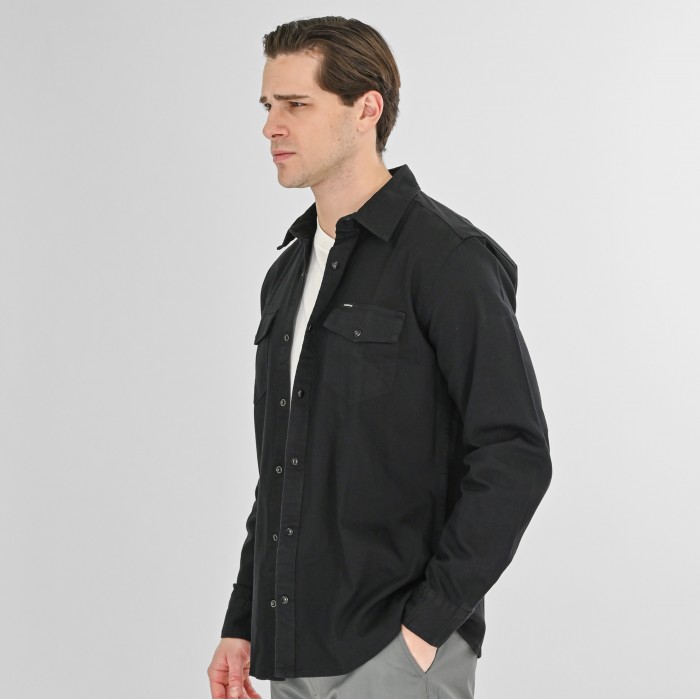 Πουκάμισο Jean Rebase 261-RGS-5109 Off Black Μακρυμάνικα Πουκάμισα