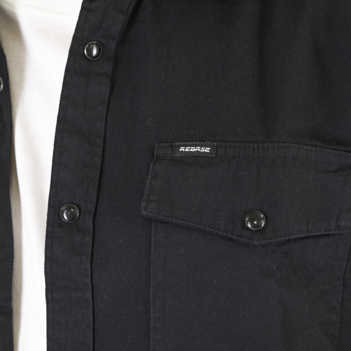 Πουκάμισο Jean Rebase 261-RGS-5109 Off Black Μακρυμάνικα Πουκάμισα