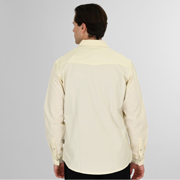 Πουκάμισο Jean Rebase 261-RGS-5109 Off White Μακρυμάνικα Πουκάμισα