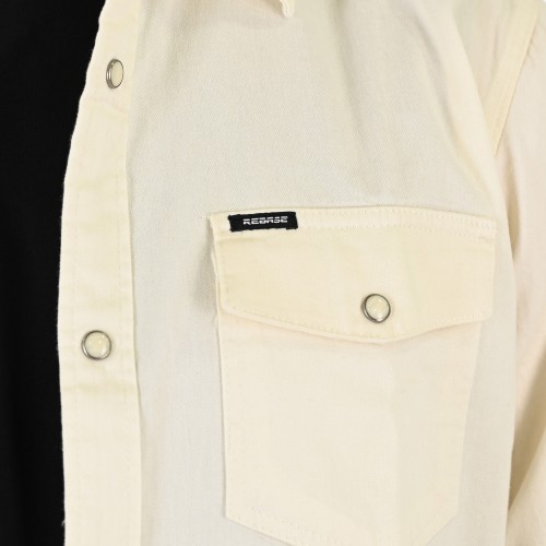 Πουκάμισο Jean Rebase 261-RGS-5109 Off White