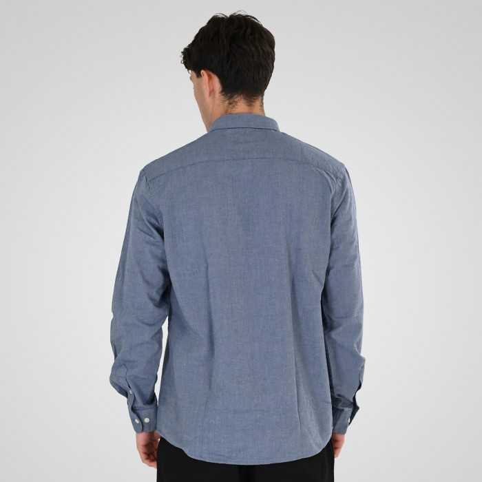 Πουκάμισο Rebase 261RGS-5155 Oxford Blue Πουκάμισα
