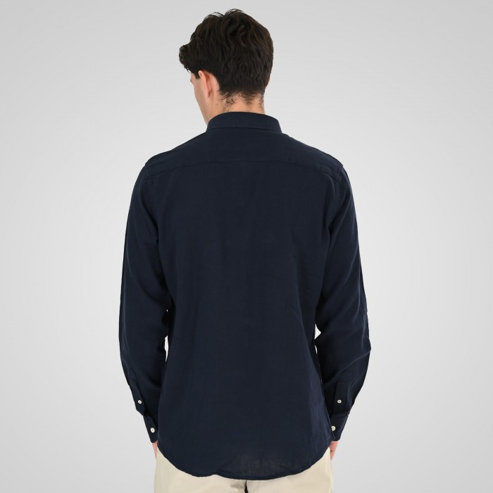 Πουκάμισο Rebase 261.RGS-5170 Navy Πουκάμισα