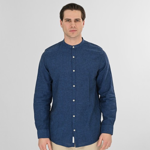 Πουκάμισο Μάο Rebase 261.RGS-5072B Indigo Blue