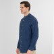 Πουκάμισο Μάο Rebase 261.RGS-5072B Indigo Blue Πουκάμισα