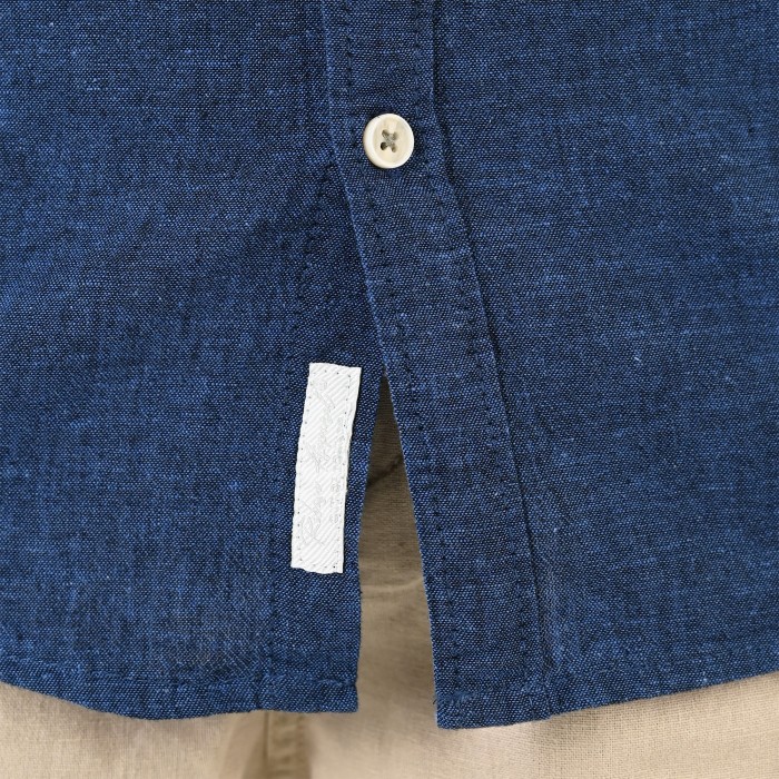 Πουκάμισο Μάο Rebase 261.RGS-5072B Indigo Blue Πουκάμισα