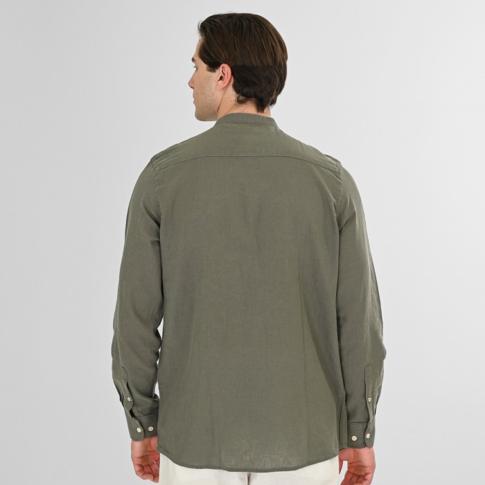 Πουκάμισο Μάο Rebase 261.RGS-5072 Olive Πουκάμισα