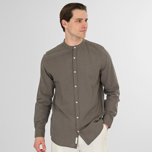 Πουκάμισο Μάο Rebase 261.RGS-5072 Smoke