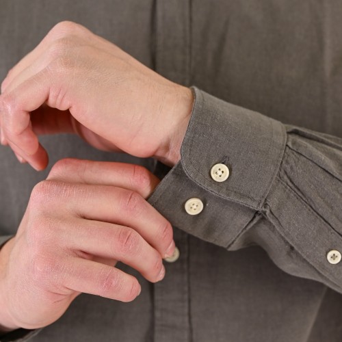 Πουκάμισο Μάο Rebase 261.RGS-5072 Smoke