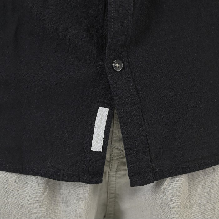 Πουκάμισο Μάο Rebase 261.RGS-5072 Black Πουκάμισα