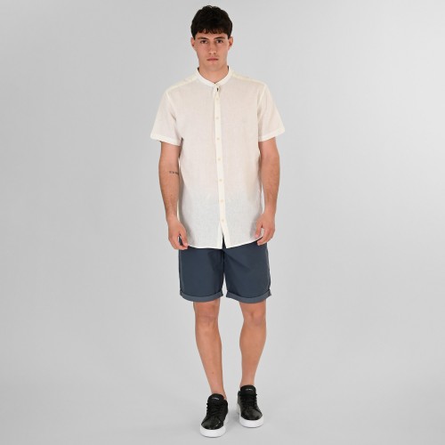 Πουκάμισο Μάο Rebase 261RGS-5177 Linen White