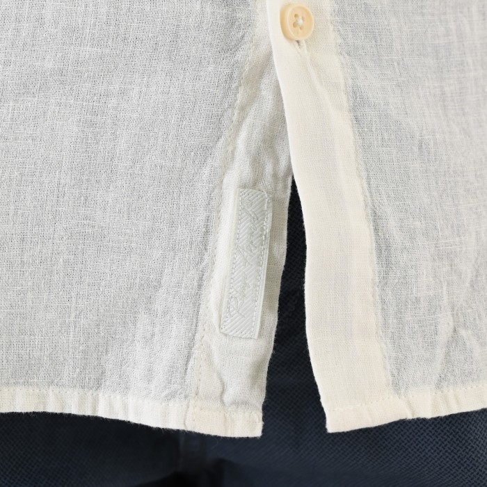 Πουκάμισο Μάο Rebase 261RGS-5177 Linen White Πουκάμισα