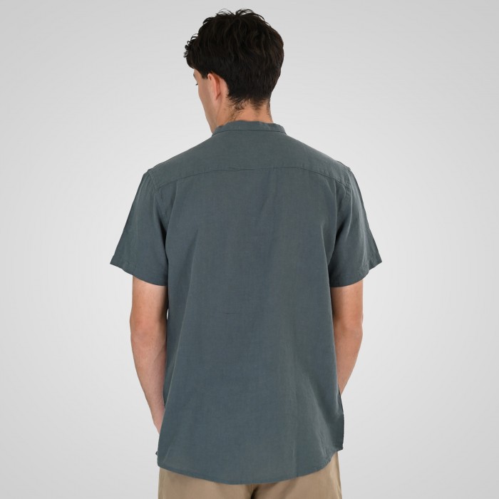 Πουκάμισο Μάο Rebase 261RGS-5177 Stone Blue Πουκάμισα