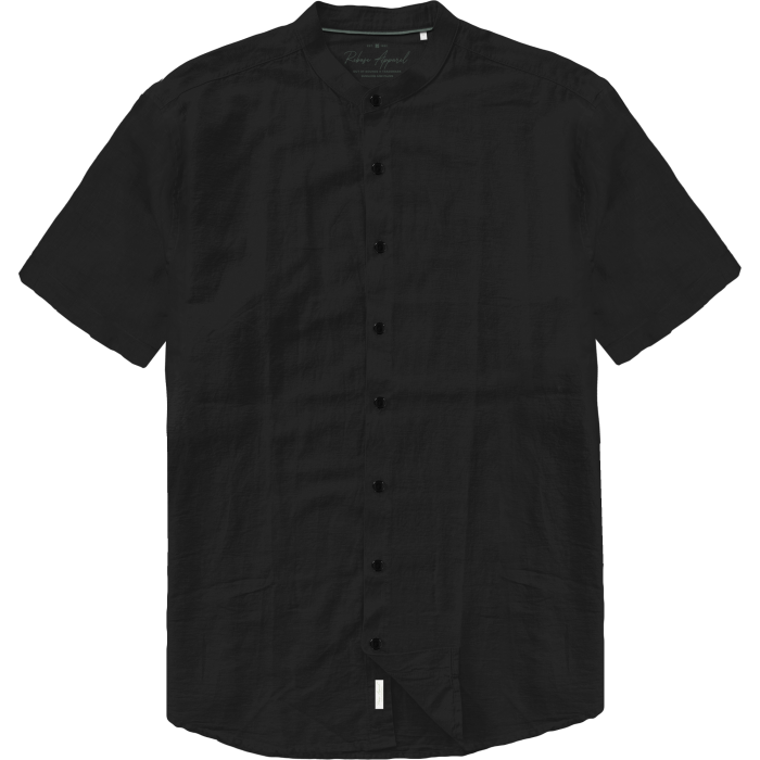 Πουκάμισο Μάο Rebase 261RGS-5177 Black Πουκάμισα