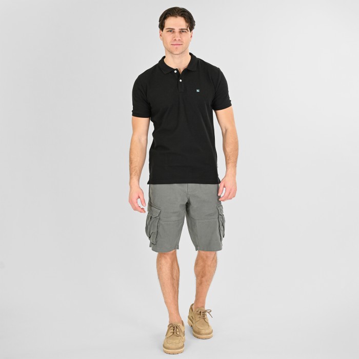 Πόλο Rebase 261RPS-3032 Black Polo
