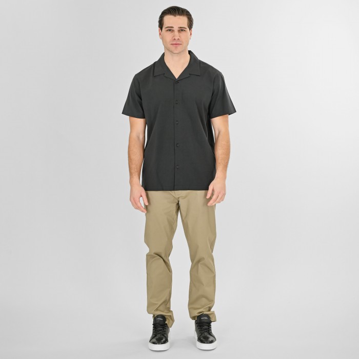 Πουκάμισο Rebase 261-RGS-5159 Black Πουκάμισα