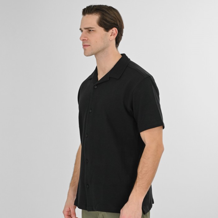 Πουκάμισο Rebase 261RGS-5180 Black Πουκάμισα