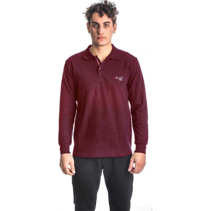 Πόλο Μακρυμάνικο Basic Paco 200317_02 Bordo Polo