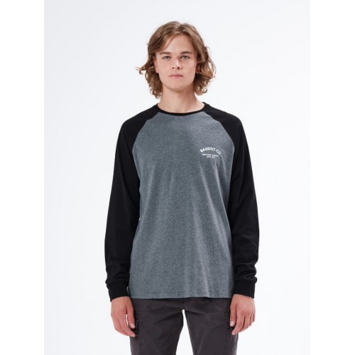 Μπλούζα Μακρύ Μανίκι Basehit 20-212.BM31.16 D.GREY ML/BLACK 