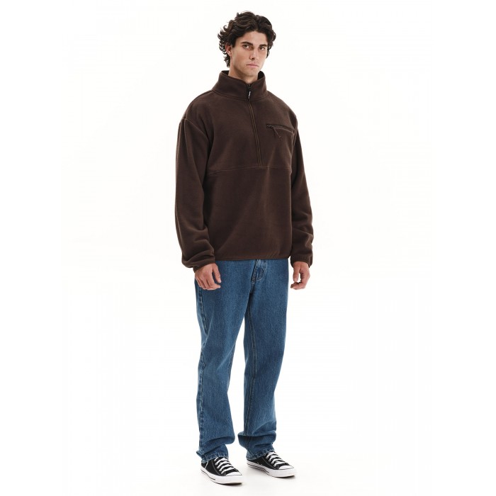 Half Zip Emerson 252.EM28.06 D.Brown Ζακέτες