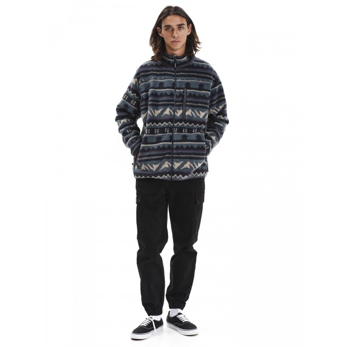 Ζακέτα Sherpa Emerson 252.EM290.122 PR548 OFF BLACK Φούτερ