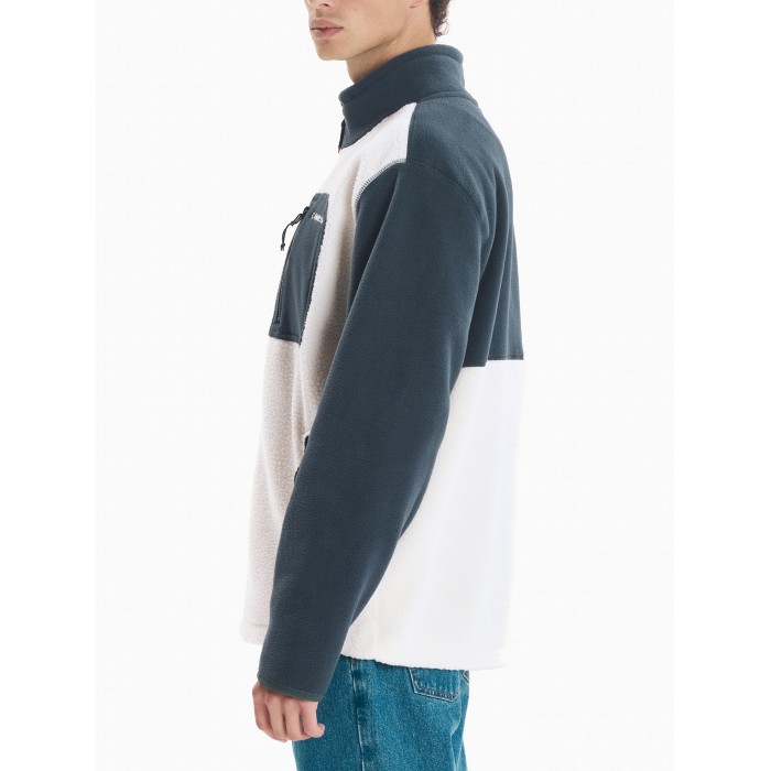 Ζακέτα Sherpa Emerson 252.EM290.27 OFF WHITE/DEEP TEAL Φούτερ